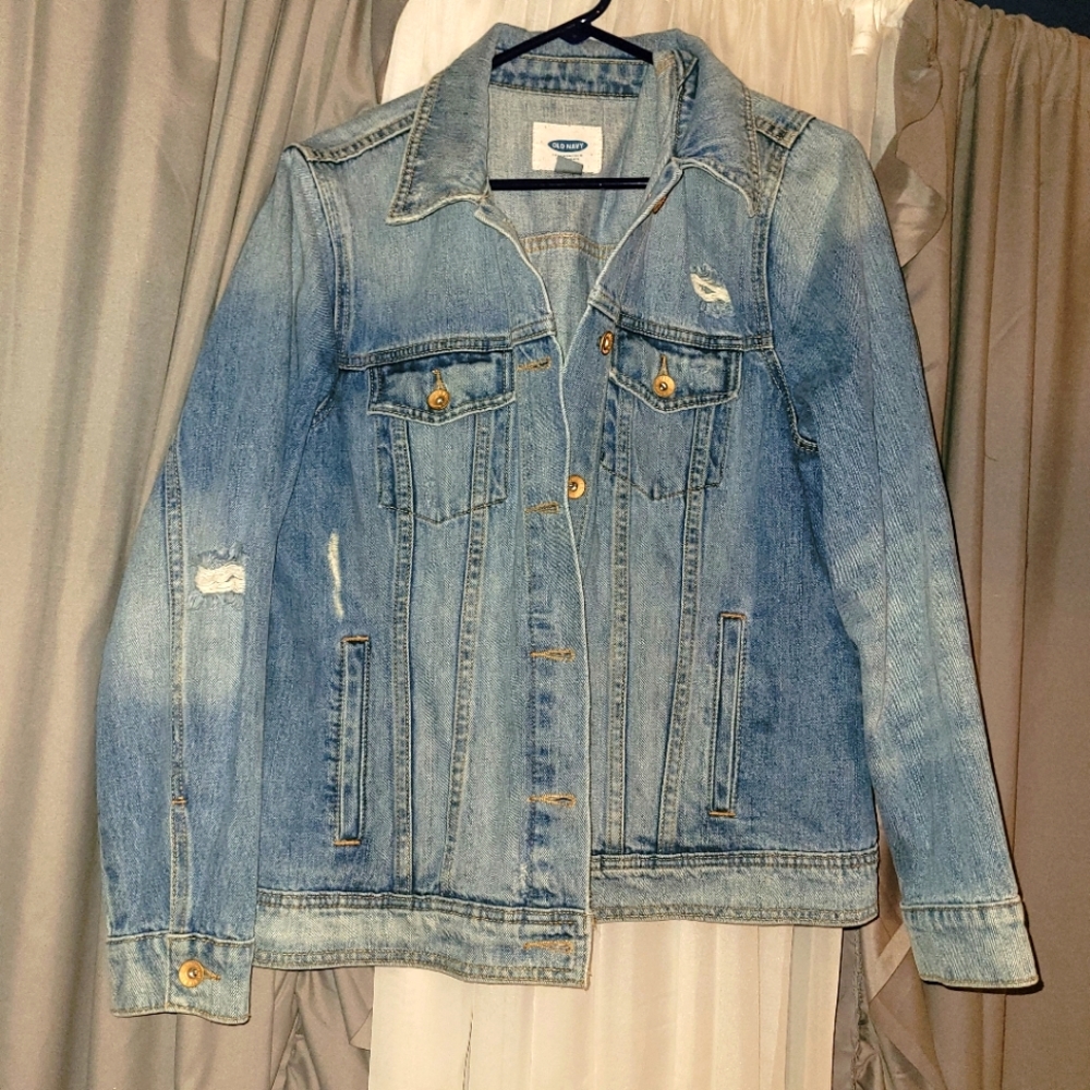 Old Navy Distressed Jean Jacket